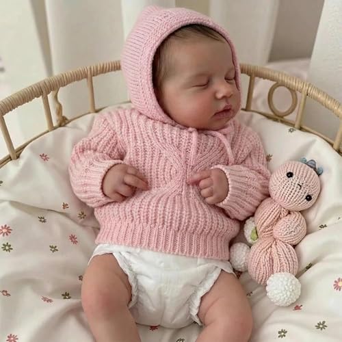Zero pam Reborn Baby Girl, 50 cm - Muñeca de silicona realista para bebé, muñecas como reales, realistas recién nacidos, muñeca de bebé real de silicona