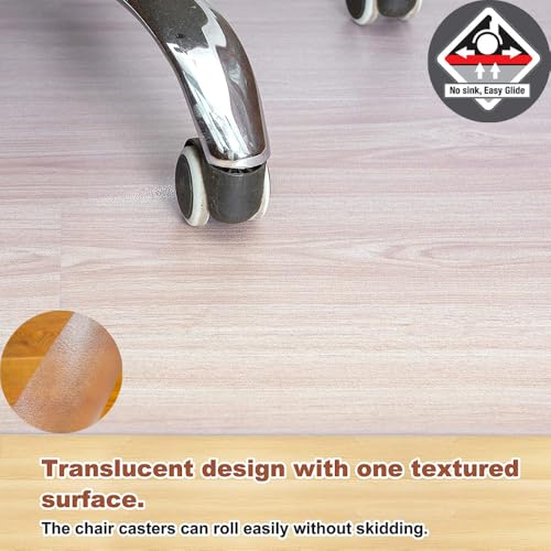 Image of Qlarity Covers Office Chair Mat for Hardwood, Tile & Laminate Floors | Frosted Floor Protector | Anti-Slip, Scratch Protection, Smooth Rolling (1.5mm, 36 x 48 Inch, Rectangular)