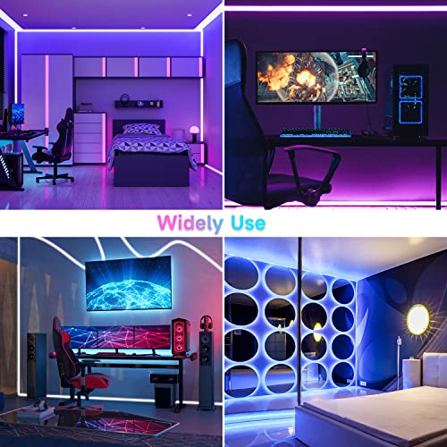 Neon Rope Light With Music Sync,Multicolor Changing Led Strip Light With Remote And App Control,Cuttable Waterproof Rgb Smart Lights For Bedroom,Party Diy,Signage,Gaming Room(16.4Ft) #TOP5