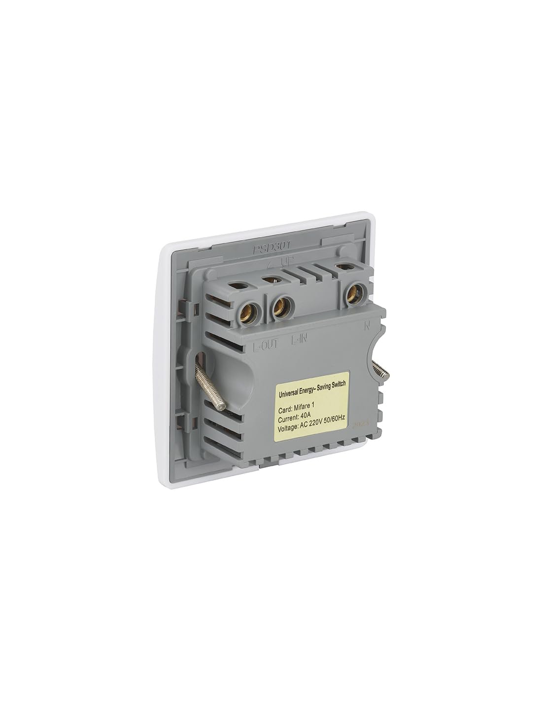 INTELOCK - Economiseur d'Énergie - Lecteur de Carte - Distance de Lecture 3 Cm - Tag RFID 13,56Mhz - Relais 40A - Alimentation 220V 50/60Hz - Idéal pour Économies d'Énergie - Gris