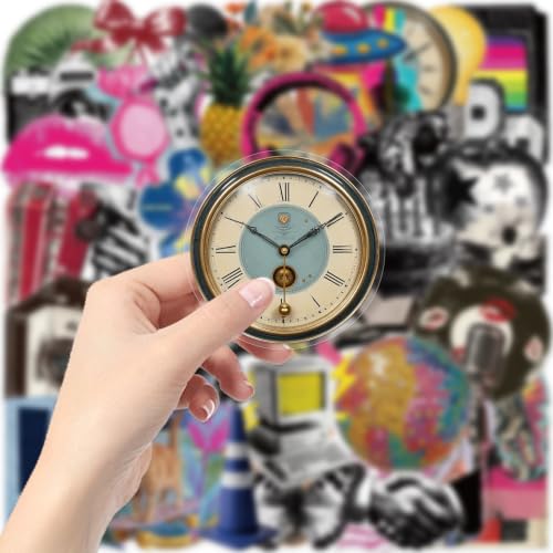 Image of 50 Pieces Trendy Y2K Transparent Stickers for Scrapbooking (Y2K) | Y2K Self-Adhesive Scrapbooking Stickers Supplies Journal Stuffers for Adult Card Making Letters DIY