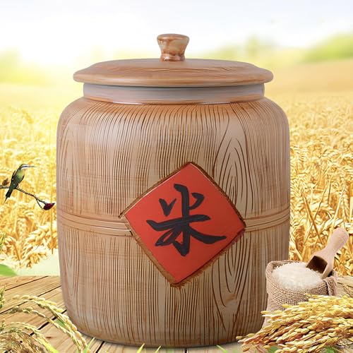 Récipient à riz rétro boîte de rangement de riz et céréales