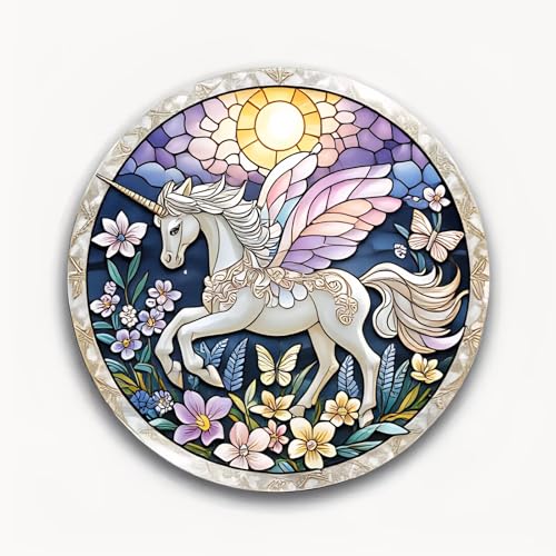 Imán de nevera decorativo con diseño de unicornio miniatura 2