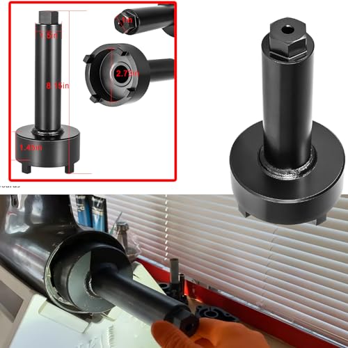 Image of Generic 91-61069 Bearing Carrier Retainer Nut Wrench Tool & 91-31107T Shift Shaft Bushing Tool & 91-43506 Drive Shaft Bearing Threaded Wrench Tool and 91-56775T Adapter Tool, Black
