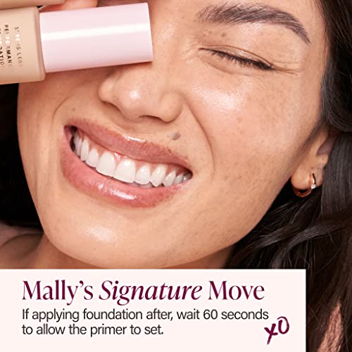Mally Beauty Prep + Conceal - The Plush Pen Brightening Concealer Stick, Beige + Perfect Prep Neutralizing Tinted Face Primer With Hyaluronic Acid, Medium #TOP6