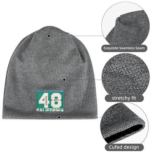 Bonnet tricoté avec imprimé moderne de chiffres pour l'hiver - 2