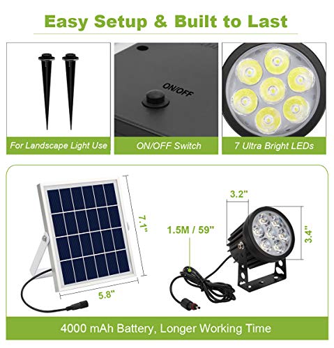 Aponuo Solar Flagpole Light,Flag Pole Light Solar Powered Bracket Design Fits 1.4-3' Flag Pole 2 Brightness Dusk To Dawn Ip65 Waterproof Brightest For Flag Pole Outdoor Landscape Flag Patio thumb #5