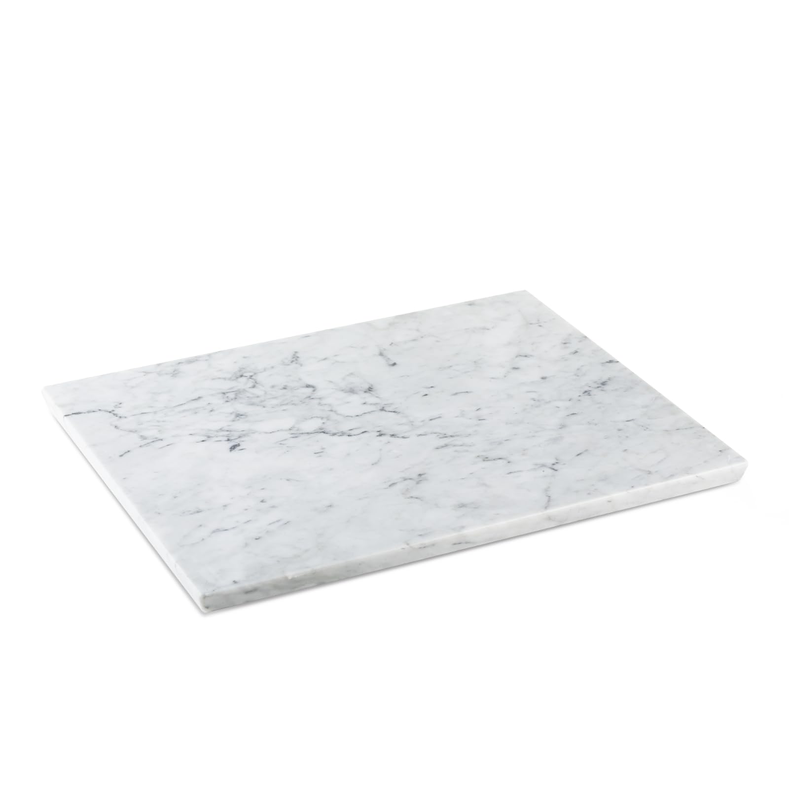 Koville Luxury Italian Marble Cutting Board for Kitchen, 16x20inch Extra Large Hand Crafted Marble Slab for Cheese, Charcuterie, Pastry Board - Wedding Gift, House Warming Gift(Bianco Carrara)