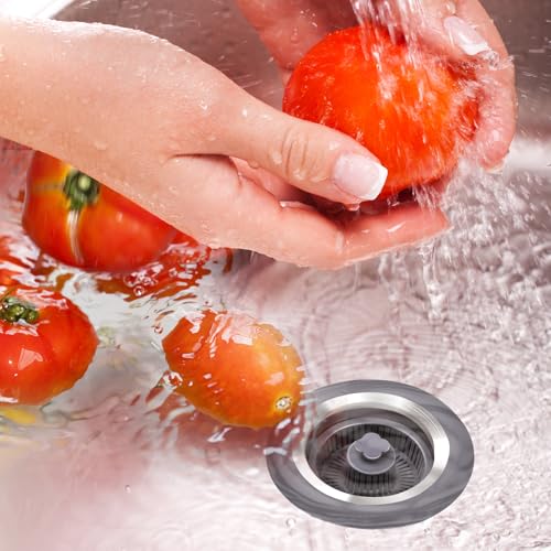 Tapón para Fregadero de Cocina 3 en 1 con Colador Acero Inoxidable miniatura 7