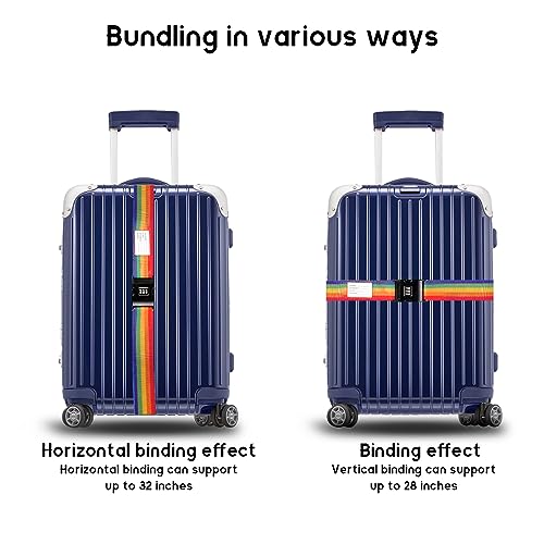 Image of Luggage Straps with Combination Lock Adjustable Non-Slip Cross Strap for 20-34 inch Suitcases Travel Suitcase Belt