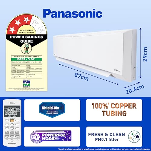 Image of Panasonic 1.5 Ton 3 Star Inverter Split AC (Copper Condenser, 7 in 1 Convertible, PM 0.1 Air Purification Filter, Hidden Display, CS /CU-SU18ZKYTK, White)