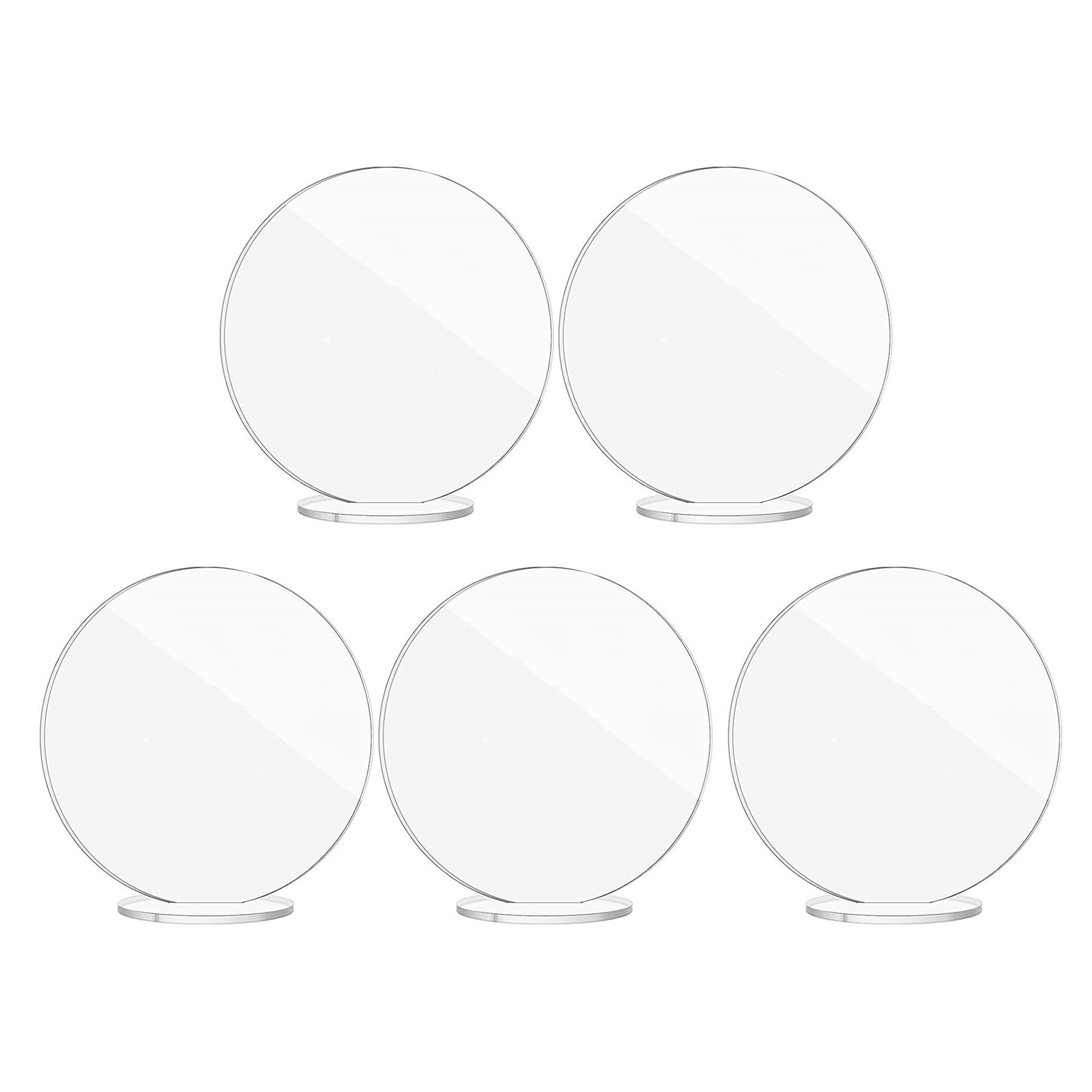 Kalttoy 5Pcs Clear Acrylic Place Cards with Stands, Acrylic Table Numbers, Guest Name Cards for Wedding Party Dinner Table Number Holders
