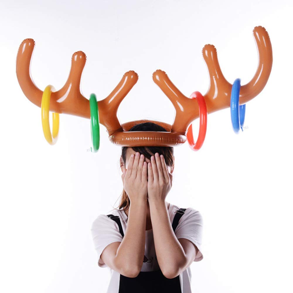 Amazon | 空気注入式 投げゲーム トナカイ 輪投げ型 角バルーン