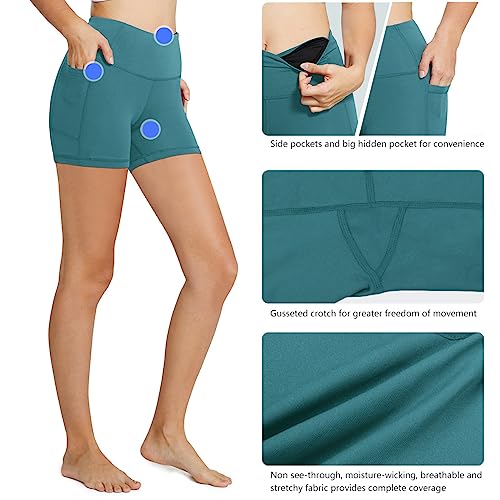 Image of baleaf Women's 8 inch / 5 inch / 3 inch Biker Shorts High Waist Yoga Workout Gym Running Volleyball Spandex Shorts with Pockets