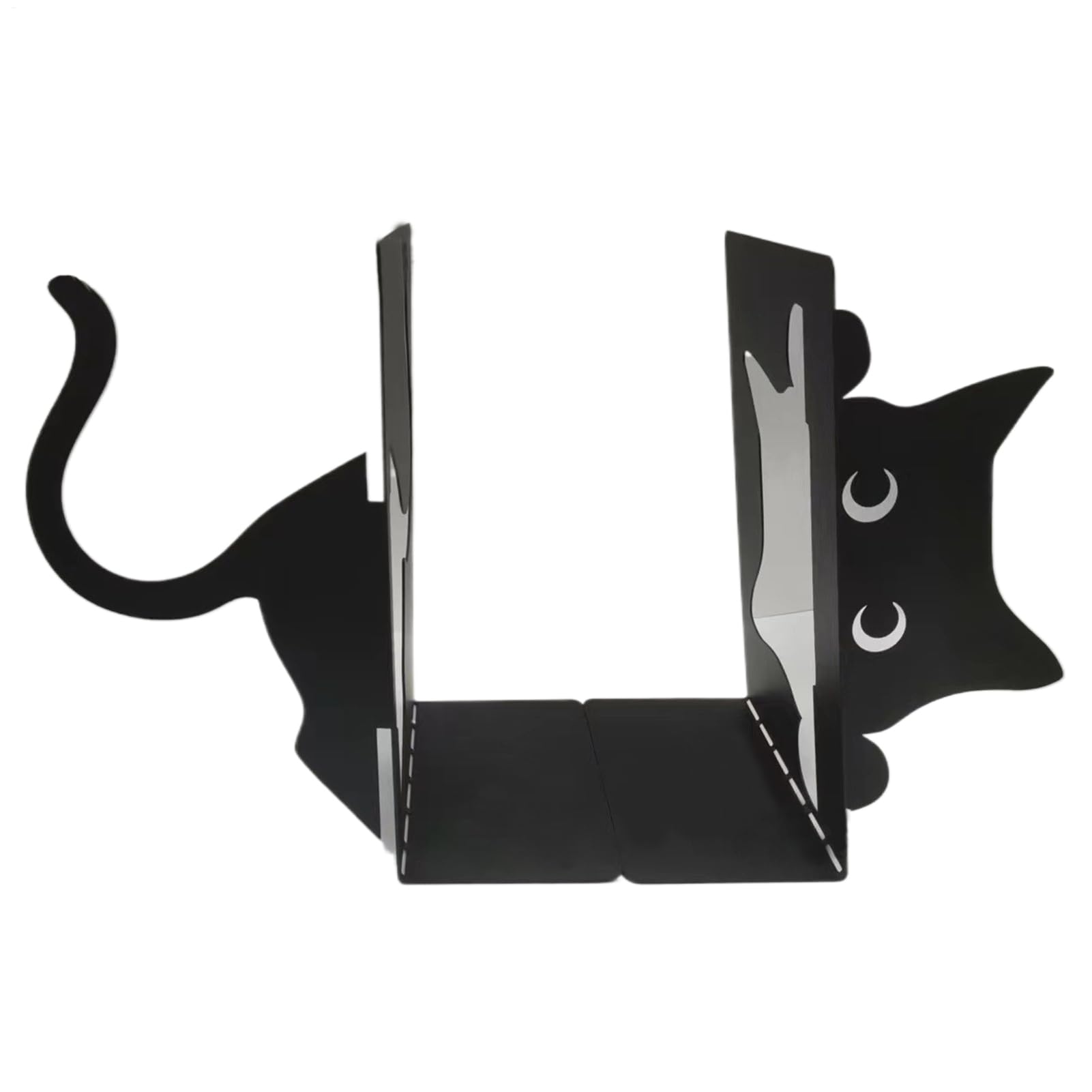 Sujetalibros de metal negros decorativos para estanterías y libros pesados