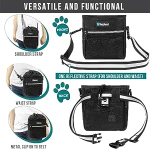 PetAmi Dog Treat Pouch, Pet Treat Pouch for Training, Dog Walking Bag Holder for Kibbles, Pet Food Toy, Dog Trainer Essentials Supplies, Poop Bag Dispenser, 3 Ways to Wear (Black) PetAmi Dog Treat Pouch, Pet Treat Pouch for Training, Dog Walking Bag Holder for Kibbles, Pet Food Toy, Dog Trainer Essentials Supplies, Poop Bag Dispenser, 3 Ways to Wear (Black)