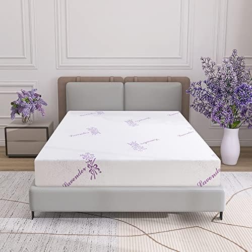 Hcore 8 Inch Twin Memory Foam Mattress,Cooling Lavender