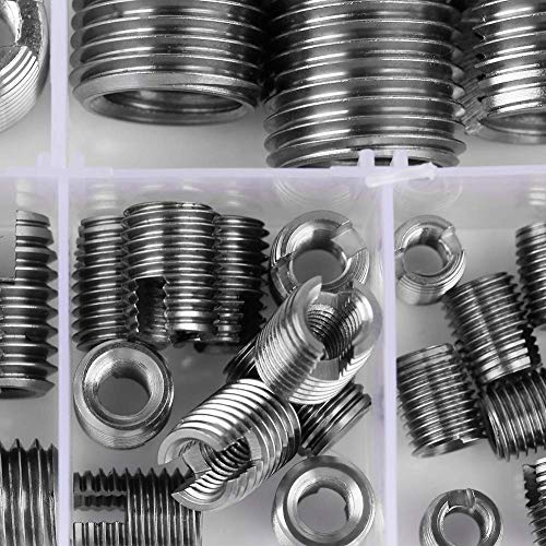 50Pcs 302 Stainless Steel Inner Thread Self Tapping Thread Inserts Set Thread Reinforce Repair Tool #TOP3