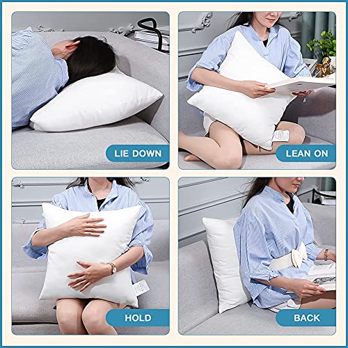 JOTOM Outdoor Cushion Inserts 45x45cm Waterproof Premium Cushion Inner Pads 18"x18" Pillows Filling Set of 4 Decorative Square Pillow Inserts Sofa Pillow Stuffer Patio Garden Blench Couch Bed Cushions - Image 6