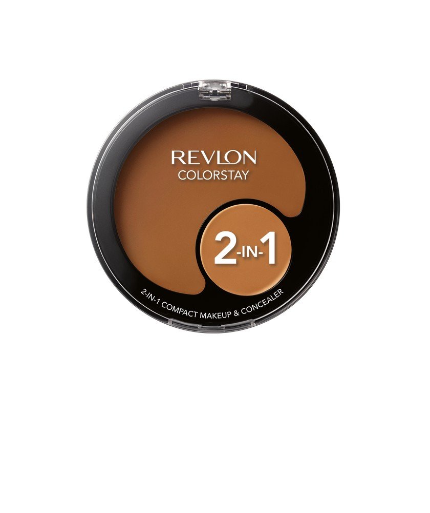 REVLON Colorstay 2-In-1 Glossy Compact Makeup & Concealer With Buildable Coverage, Cappuccino, Dry Skin