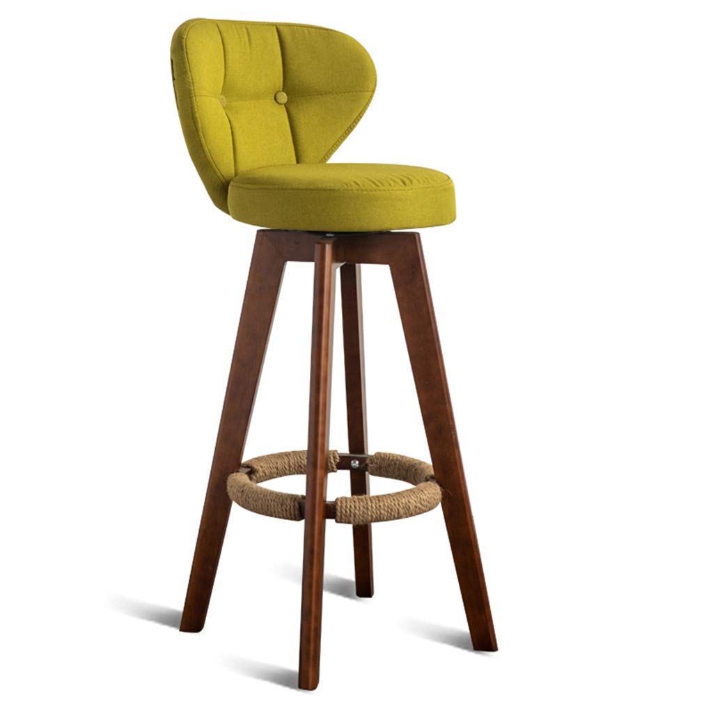 Tabourets rotatifs en bois avec dossier ergonomique pour repas confort