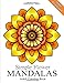 Simple Flower Mandalas White Background: Adult Coloring Book