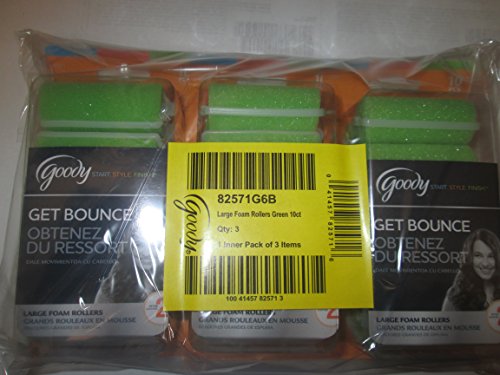 Goody Green Foam Rollers, 10 count per pack -- 3 per case.