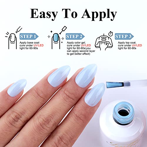 Gel de uñas color azul claro 0.5 Fl Oz IMT-E8-LBJ miniatura 5