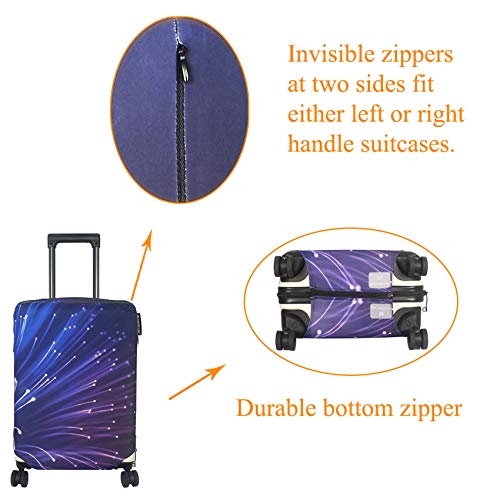 Image of Explore Land Travel Luggage Cover Suitcase Protector Fits 18-32 Inch Luggage, Fireworks, M
