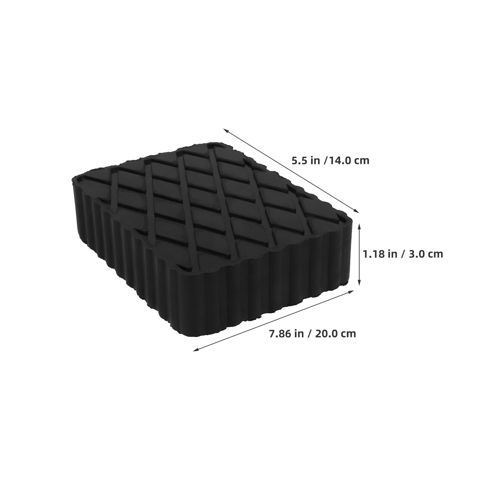 Hemobllo Cuscinetto in Gomma per Cric Supporto Antivibrante per Sollevamento Auto Blocco di Gomma per Manutenzione Veicoli Compatibile Martinetti Carrello Nero
