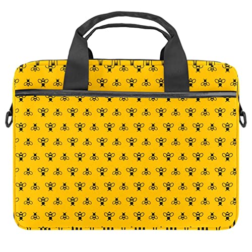 Sacoche PC portable 14 pouces avec motif abeille mignon et look multicolore