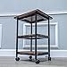 Table Top,3-Tier Printer Table AV Cart,Height Adjustable 19X16X30