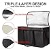 CIVJET Insulated Food Delivery Bag, XXXL Insulated Reusable Grocery Cooler/Hot Bags, Tote Bag for Shopping/Travel/Doordash, Catering Bag Doordash 22x14x13, Black, 1-Pack