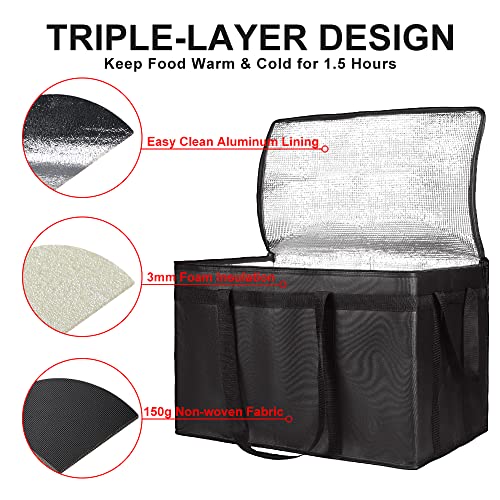 CIVJET XXXL Insulated Delivery Tote Bag