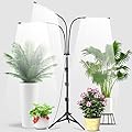 GHodec Grow Light with Stand, 60 LED 5500K Full Spectrum Floor Plant Light for Indoor Plants Growing,5 Dimmable Levels & Auto On/Off Timer,Tripod Stand Plant Lamp Height Adjustable