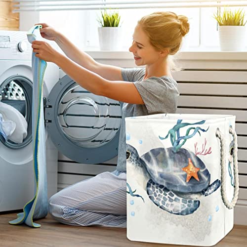 Panier à linge sale imperméable grand format bac à linge tortue - 7