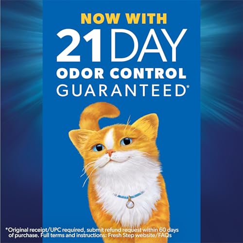 Low Tracking Fresh Step Clean Paws Cat Litter with Febreze Freshness, 37 lbs. (2 x 18.5 lb. Box) for Multi Cat Homes