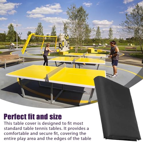 Housse de table de ping-pong imperméable en tissu Oxford résistant pour protection extérieure - 4