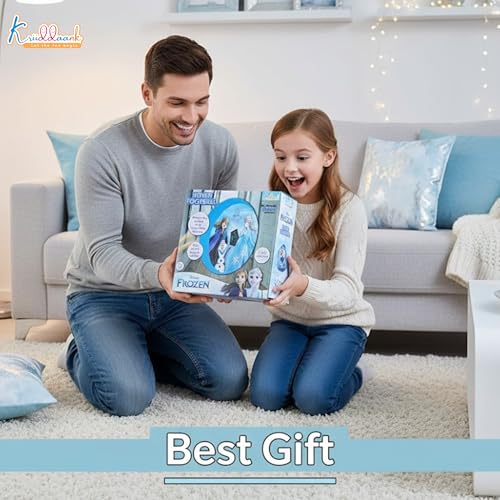Image of Frozen Theme Hover Football - LED Light Up Air Soccer Ball with Soft Foam Bumpers -Disney Elsa & Anna Indoor Sports Toy for Kids Boys & Girls 3+, Glides on Smooth Surfaces, Safe Active Play