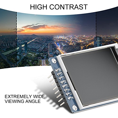Image of Bewinner 1.8inch LCD Display Module, TFT Screen Module 128 x 160 Resolution Onboard Driver ST7735 SPI Interface, Full-Color LCD Screen Display Controller Module