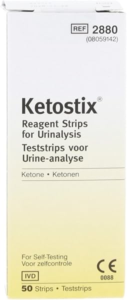 Ketostix Urinalysis Reagent Strips 50 Count