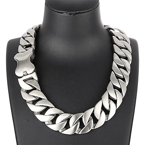 Stainless Steel Necklace for Men's New Big 20mm Wide Jewelry Men's Necklace O-shaped Fashion Cuban Chain