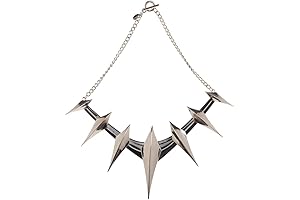 Black Panther Marvel Spike Collar Necklace: Embody Regal Wakandan Spirit