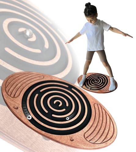 Wooden Balance Board with Labyrinth for Kids and Adults