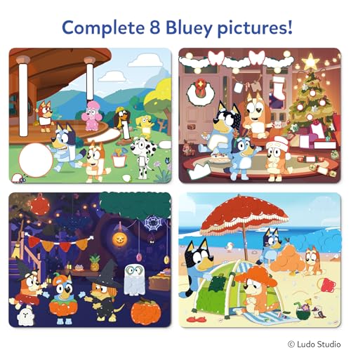 Image of Skillmatics Bluey Dot It Sticker Activity - Mess-Free Fun for Kids, 500+ Stickers, Craft Kits, DIY Activity, Travel Toys, Gifts for Boys & Girls Ages 3, 4, 5, 6, 7