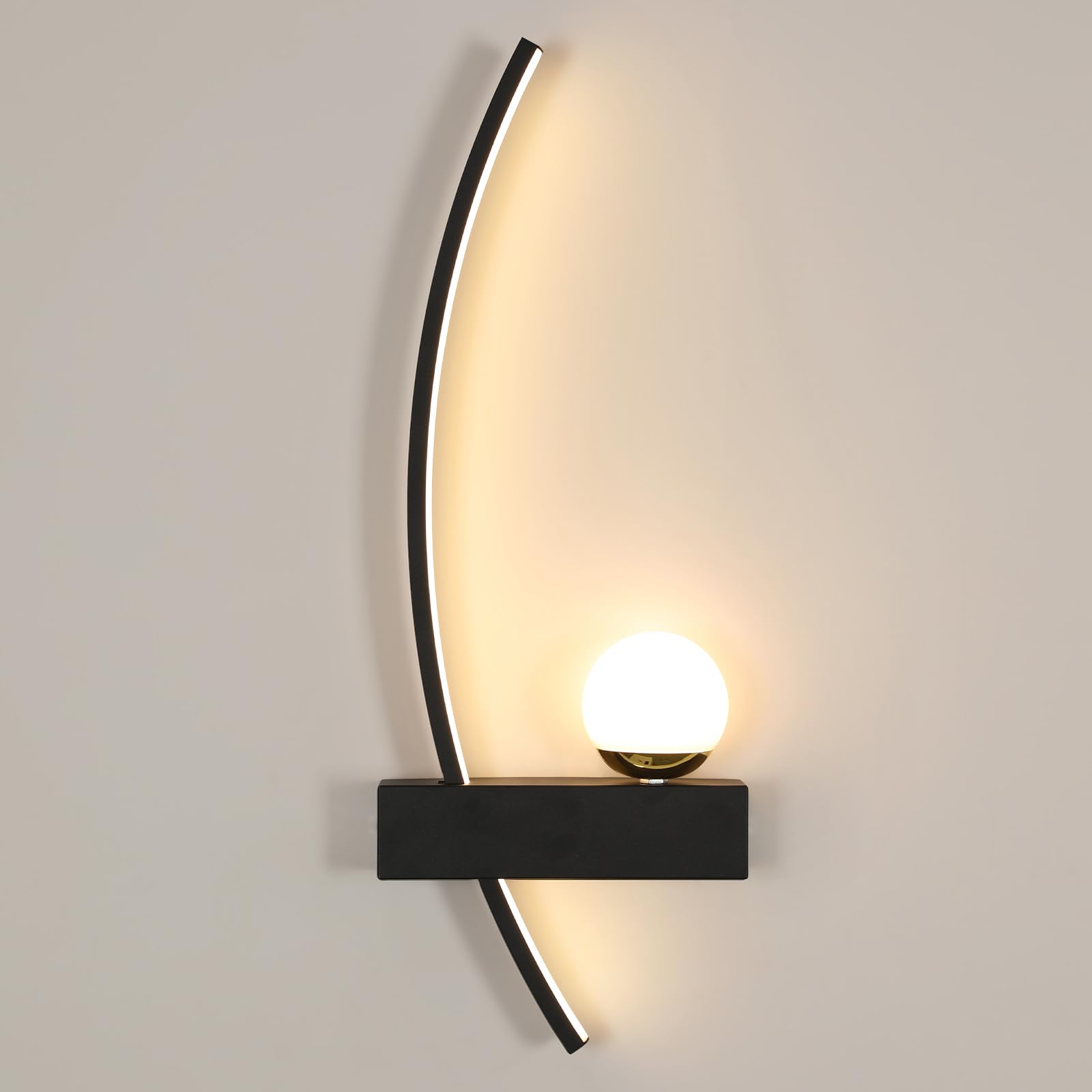 GOECO Applique Murale LED Intérieur, Géométrique Créatif Noir De 15W 1200LM, Lampe Murale En Acrylique Blanc Chaud 3000k Moderne Pour Salon Chambre 88658027 GOECO Applique Murale LED Intérieur, Géométrique Créatif Noir De 15W 1200LM, Lampe Murale En Acrylique Blanc Chaud 3000k Moderne Pour Salon Chambre 88658027