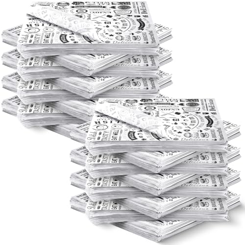 Outus 1800 Pcs 12 x 12 Inch Deli Wax Paper Sheets, White