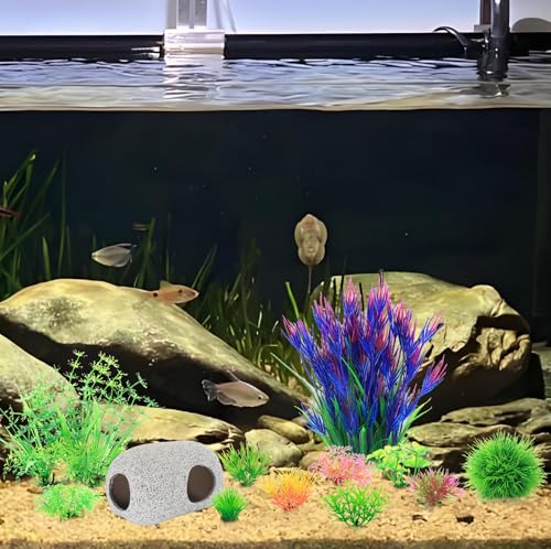 Image of 12Pcs Cave Hideouts for Betta Fish,Tanks, Caves & Rock Decor for Fish Decorations