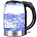 Produktbild Glas Wasserkocher,1.7 L Glaswasserkocher mit blauer LED-Anzeigelampe, BPA-freier Teekessel mit automatischer Abschaltung und Trocknungsschutz, schnelles Kochen Glas-Wasserkocher