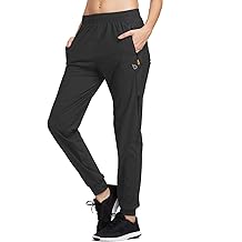 Women's Joggers Running Pants Quick Dry Lightweight Workout with Zipper Pockets Drawstring Hiking Travel Gym